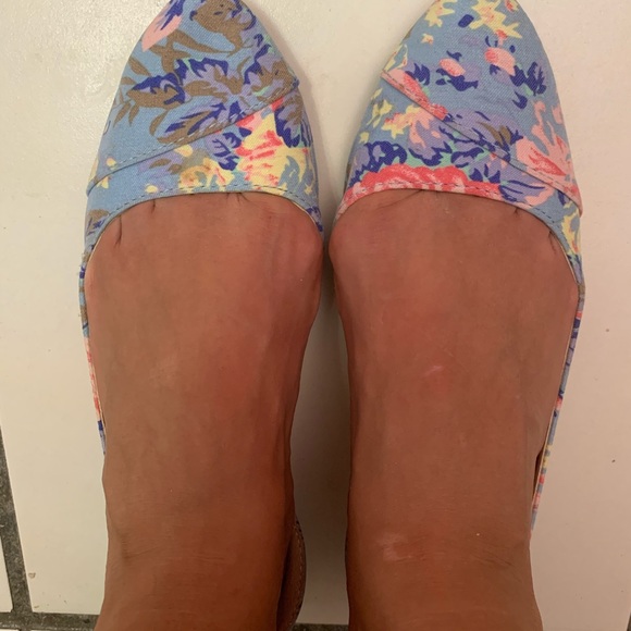 Floral D’Orsay pointy toe flats - Picture 6 of 7